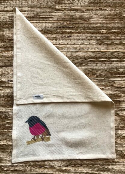 Pink Robin Bird Kitchen Towel - Image 3
